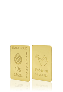 Lingotto Oro regalo per Cresima 9 Kt da 10 gr. - Idea Regalo Eventi Celebrativi - IGE Gold